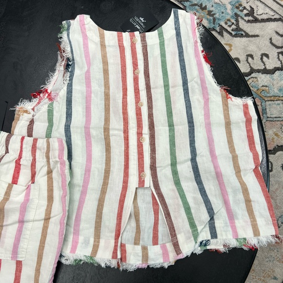 🌈NWT🌈Thread & Supply Haven Rainbow Stripe Tank and Short Set - Picture 3 of 8